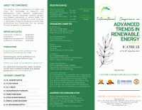 International Conference on Advanced Trends in Renewable Energy (ICATRE 23) International Conference Poster